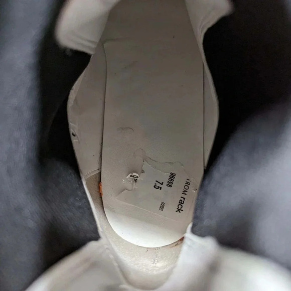 New Womens Marc Fisher LTD Patrick White Leather Platform Chelsea Boots Size 7.5 - Picture 7 of 9